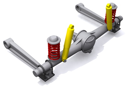 solid axle coil spring suspension